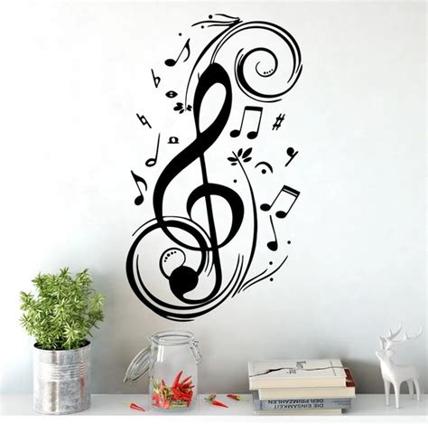 Adesivo Decorativo De Parede Notas Musicais Musica Elo7