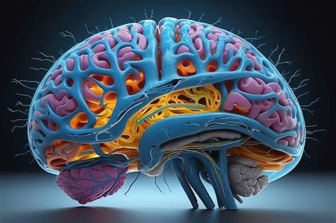 Premium Photo 3D Illustration Of Human Brain Nerve Tracts Based On