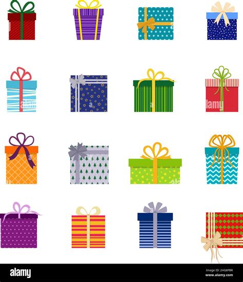 Set Of Christmas Gifts Vector Illustration Stock Vector Image Art