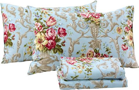 Fadfay Shabby Floral Bedding Elegant Peony Sheets Set