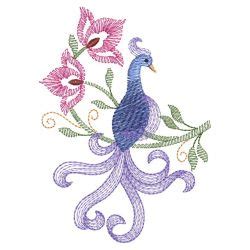 Embroidery Designs Vintage Jacobean Bird Sm