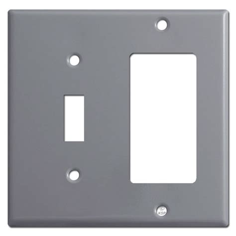 1 Toggle And 1 Gfi Decora Outlet Combo Cover Plates Gray