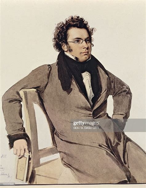 Portrait Of Austrian Composer Franz Peter Schubert 1825 Detail News