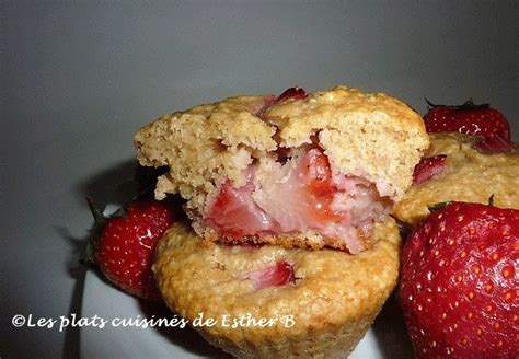 Les plats cuisinés de Esther B Muffins aux fraises