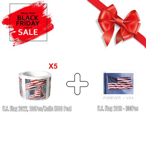 2 In 1 Bundle 03 U S Flag 2022 100pcs Rolls 500 Pcs U S Flag 2019