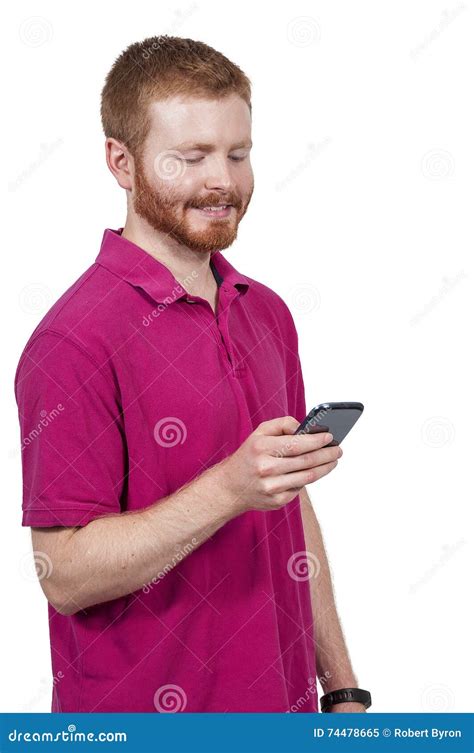 Man Texting Stock Image Image Of Cellphone Cell Surfing