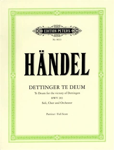 Dettinger Te Deum von Georg Friedrich Händel im Stretta Noten Shop kaufen