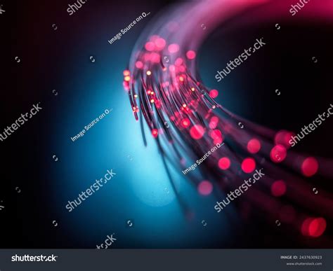 Fibre Optics Carrying Data Through Internet Stock Photo 2437630923 ... 