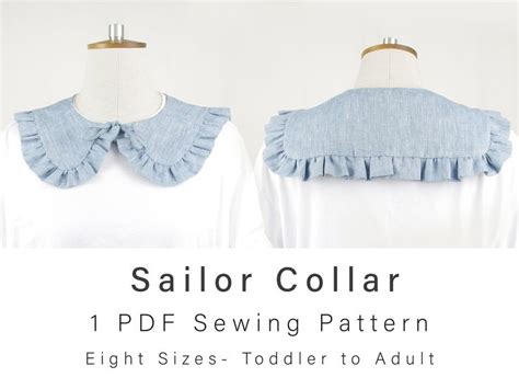 Sailor Collar Pattern Detachable Sewing Pattern Cosplay Etsy UK