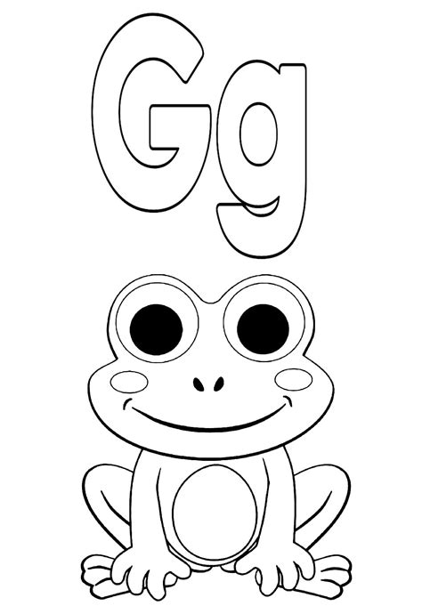 Coloriage Lettre G Facile télécharger et imprimer gratuit sur