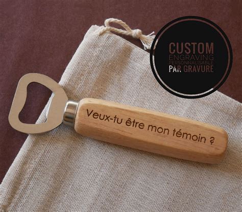 D Capsuleur En Bois Personnalisable Par Gravure Un Cadeau Etsy France