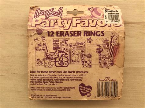 Vintage Lisa Frank Party Favors Eraser Rings On Carousell