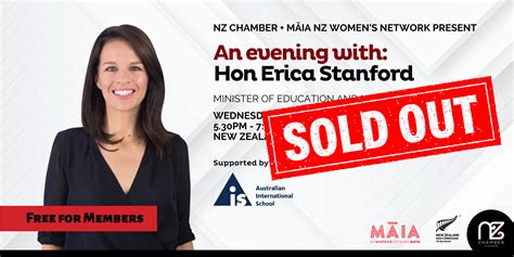 An Evening With Hon Erica Stanford Nz Chamber Singapore On Glue Up