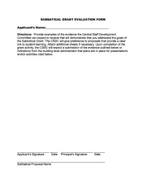 Fillable Online Academic Sabbatical Grant Reviewer Form Washburn