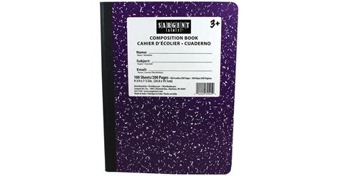 Composition Book Wide Ruled 75 X 975 100 Sheets Purple