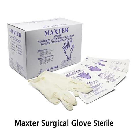 Jual Sarung Tangan Maxter Steril 1 Box Sarung Tangan Latex Steril