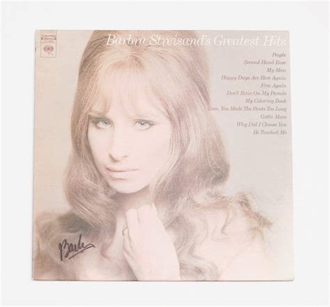 Barbra Streisand S Autographed Album Greatest Hits