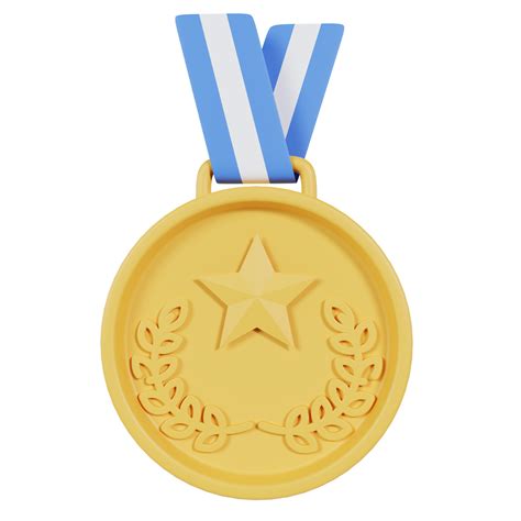 D Gold Medal Star Illustration Premium Png Png