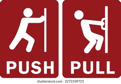 Push Pull Door Sign Vector Illustration Stock Vector (Royalty Free ...