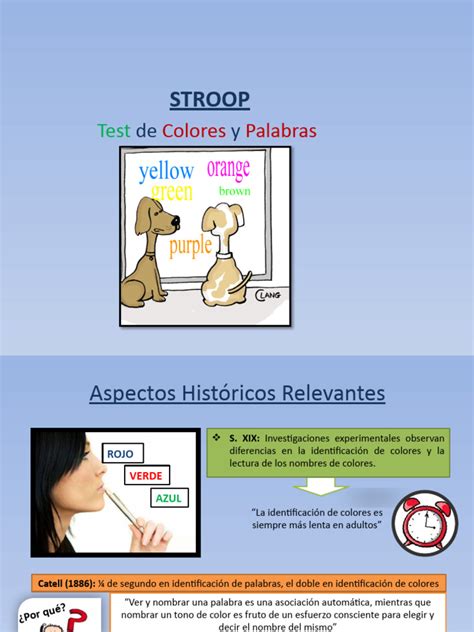 Stroop Test De Colores Y Palabras Descargar Gratis Pdf Verde Azul