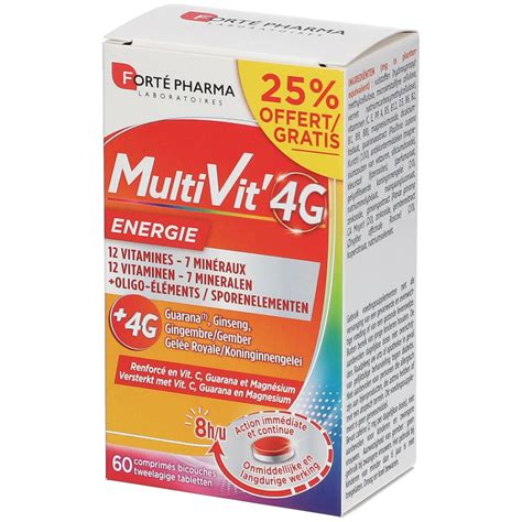 Forté Pharma Multivit4g Energie 60 Pcs Redcare Pharmacie