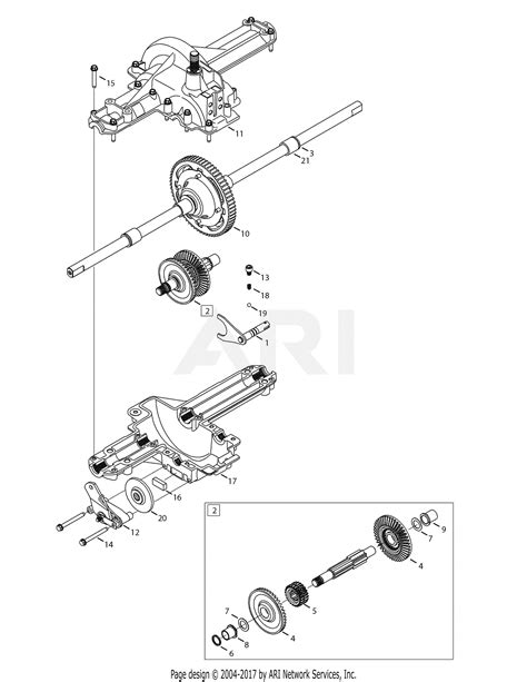 Troy Bilt 13an77kg066 Pony 2009 Parts Diagram For Transmission Assembly