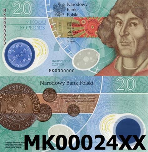 20 zł MIKOŁAJ KOPERNIK banknot 2023 niskie nr 24XX 13247117070 Allegro pl