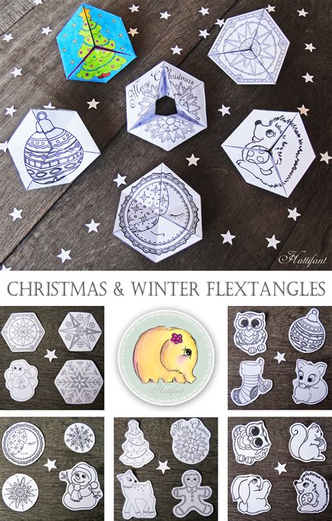 Adorable Printable Christmas Flextangles For Kids Crafty Morning