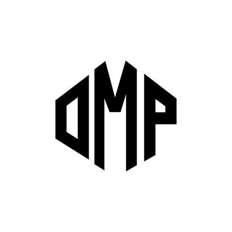 OMP letter logo design with polygon shape. OMP polygon and cube shape ...