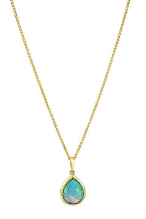 Opal Pendant Necklace 9ct Gold With Vibrant Cultured Opal Etsy Uk