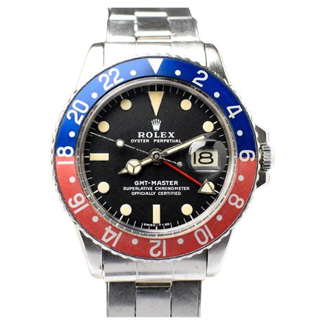 Rolex GMT-Master Pepsi Red Blue Matte Dial 1675 Steel Automatic Watch