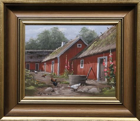 Roald Hansen Olja P Duk Signerad R Hansen Konst M Leri Auctionet