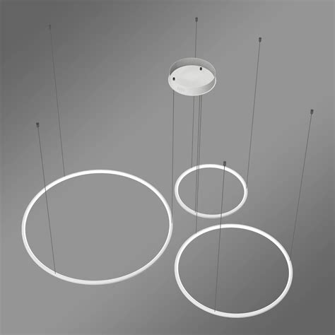 Nowoczesna lampa wisząca Led Orbit S No 3 80cm biała starowana pilotem