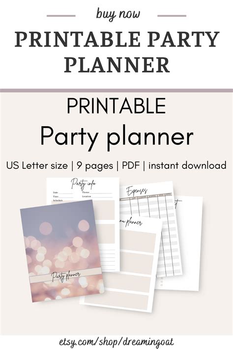 The Printable Party Planner Will Make Planning Your Party Quick And