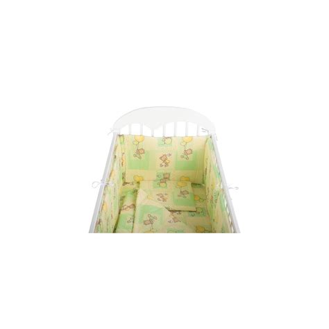 BabyNeeds Lenjerie Patut 5 Piese Cu Doua Protectii Laterale Pernuta