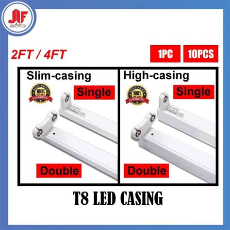 2FT 4FT LED T8 Tube Casing Fitting Box Single Double LAMPU