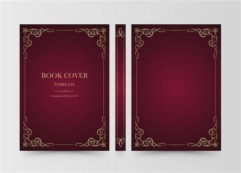 Premium Vector | Book cover red old book design hard cover book design ...