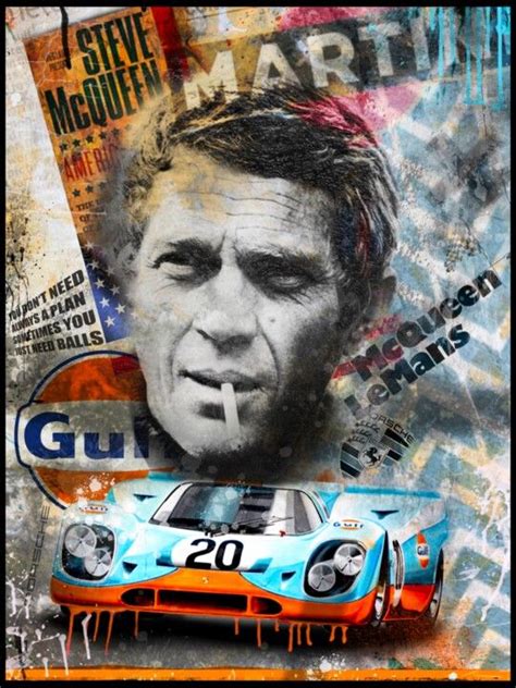 Steve Mcqueen Le Mans Druckgrafik Von Joe Baxxter Artmajeur