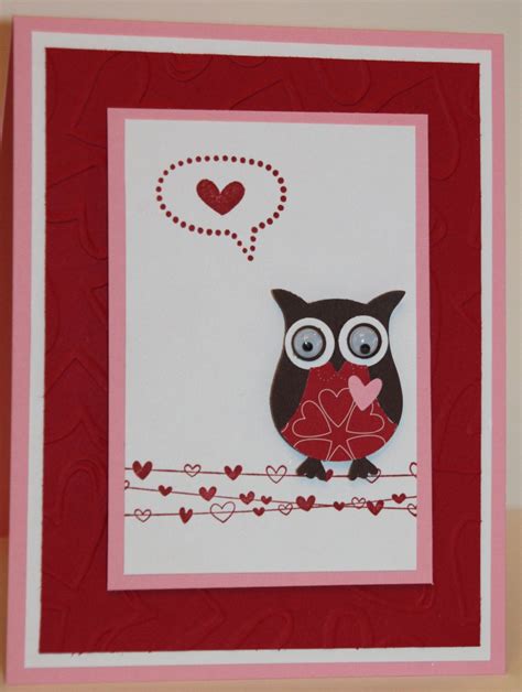 Owl Love Valentine Anniversary Handmade Stampin Up Card Etsy