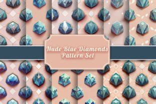 Nude Blue Diamonds Graphic By Fun Digital · Creative Fabrica