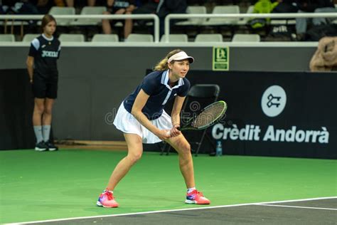 Cristina Bucsa Of Spain In Action Against Alycia Parks Of Usa In Semi