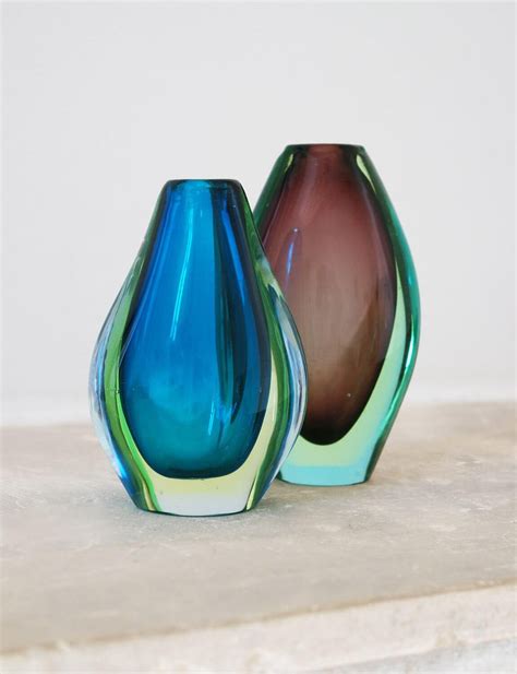 Vases Sommerso Miniatures Par Flavio Poli 1960s Set De 2 En Vente Sur