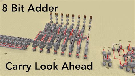 8 Bit Adder With Carry Lookahead Kind Of In Minecraft Youtube