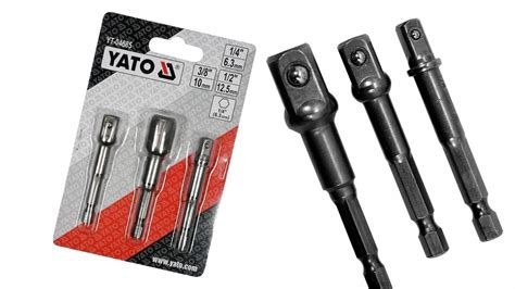 ZESTAW ADAPTERÓW HEX DO NASADEK 1 4 3 8 1 2 YATO YT 04685 Cena