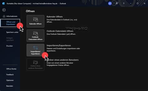 Outlook Kontakte Importieren Windows Faq
