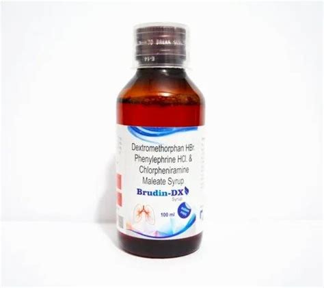 Dextromethorphan Hbr Phenylephrine Hcland Cpm Syp Brudin Dx Syrup Packaging Type Bottle