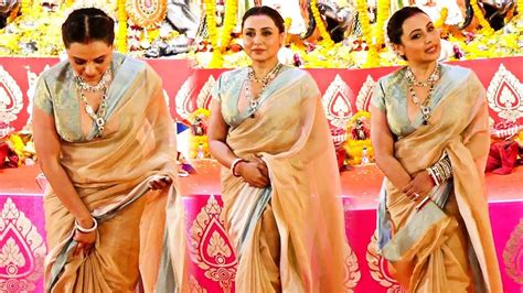 Rani Mukherjee Makes Heads Turn In Traditional Saree Looks At Durga