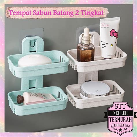 Jual Stt Tempat Sabun Batang Tingkat Kotak Sabun Kamar Mandi Susun