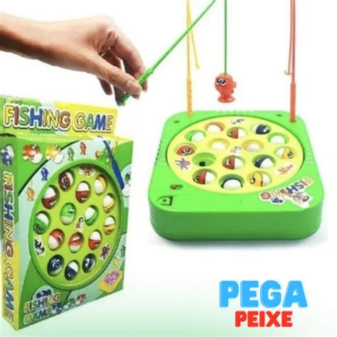 Pega Peixe Brinquedo - Pega Peixe Jogo de Pescaria Infantil | Brinquedo Pega Peixe | Pesca ...