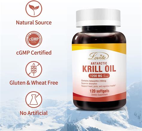 Lovita Aceite De Krill Mg Con Astaxantina Suplemento Epa Dha Omega